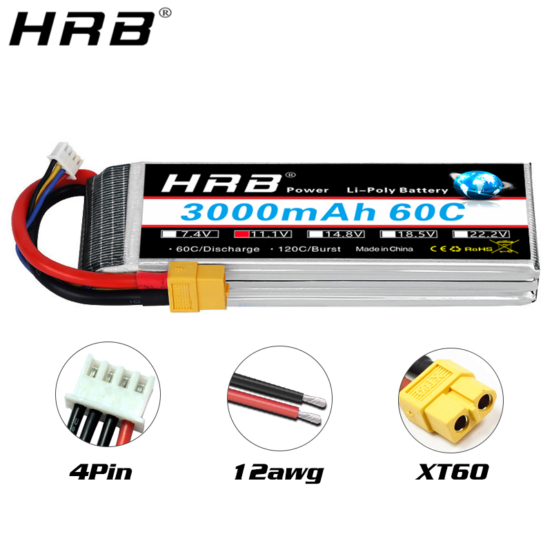 Bateria lipo hrb 2s 3s 4S 6S 5 - 4S Lipo Battery 14.8V 6000Mah avaliação e preço
